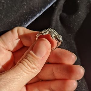 Vintage Kabana Sterling Silver Crocodile Alligator Ring